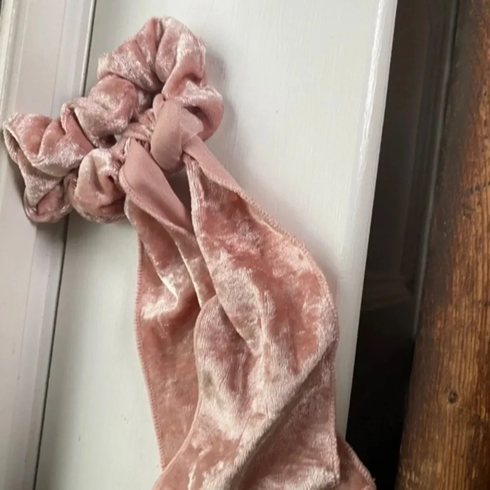 Anthropologie Pink Velvet Scrunchie